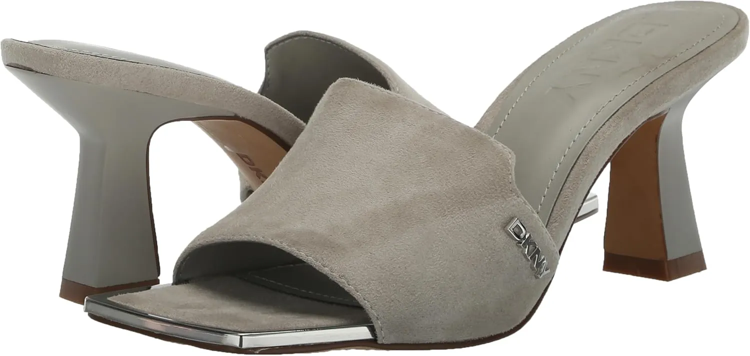 DKNY Women's Block Heel Square Toe Kailyn-Sandal Mule Heeled