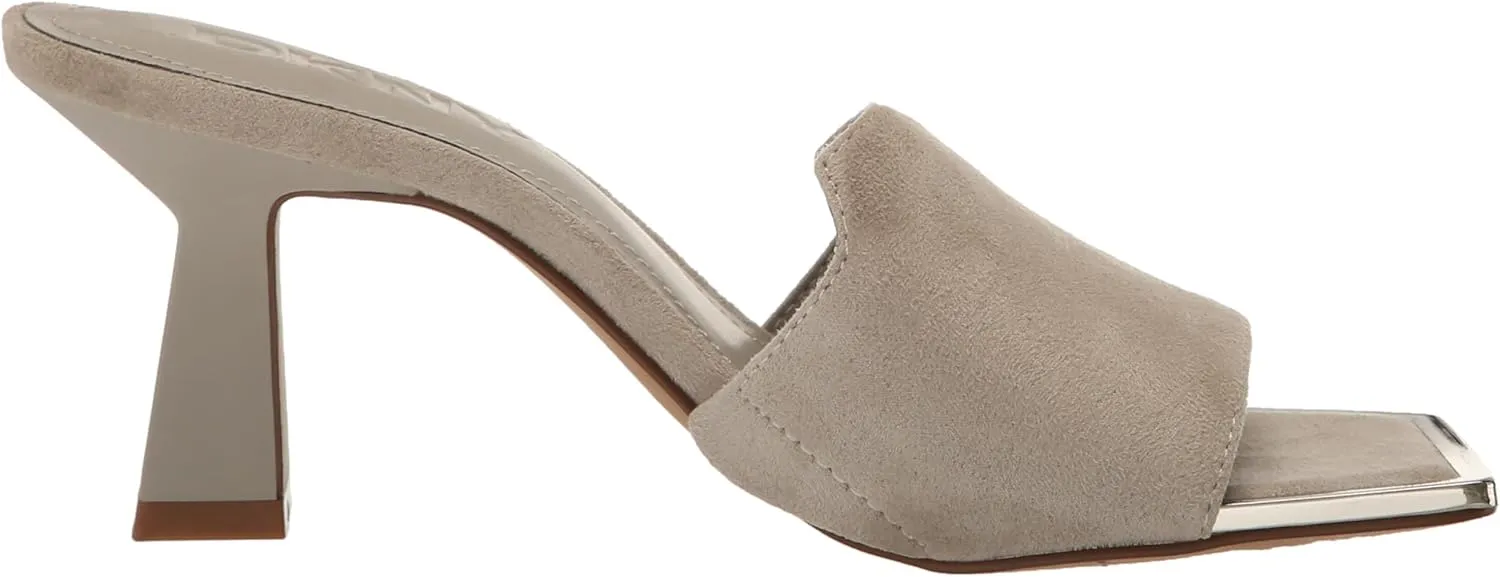 DKNY Women's Block Heel Square Toe Kailyn-Sandal Mule Heeled
