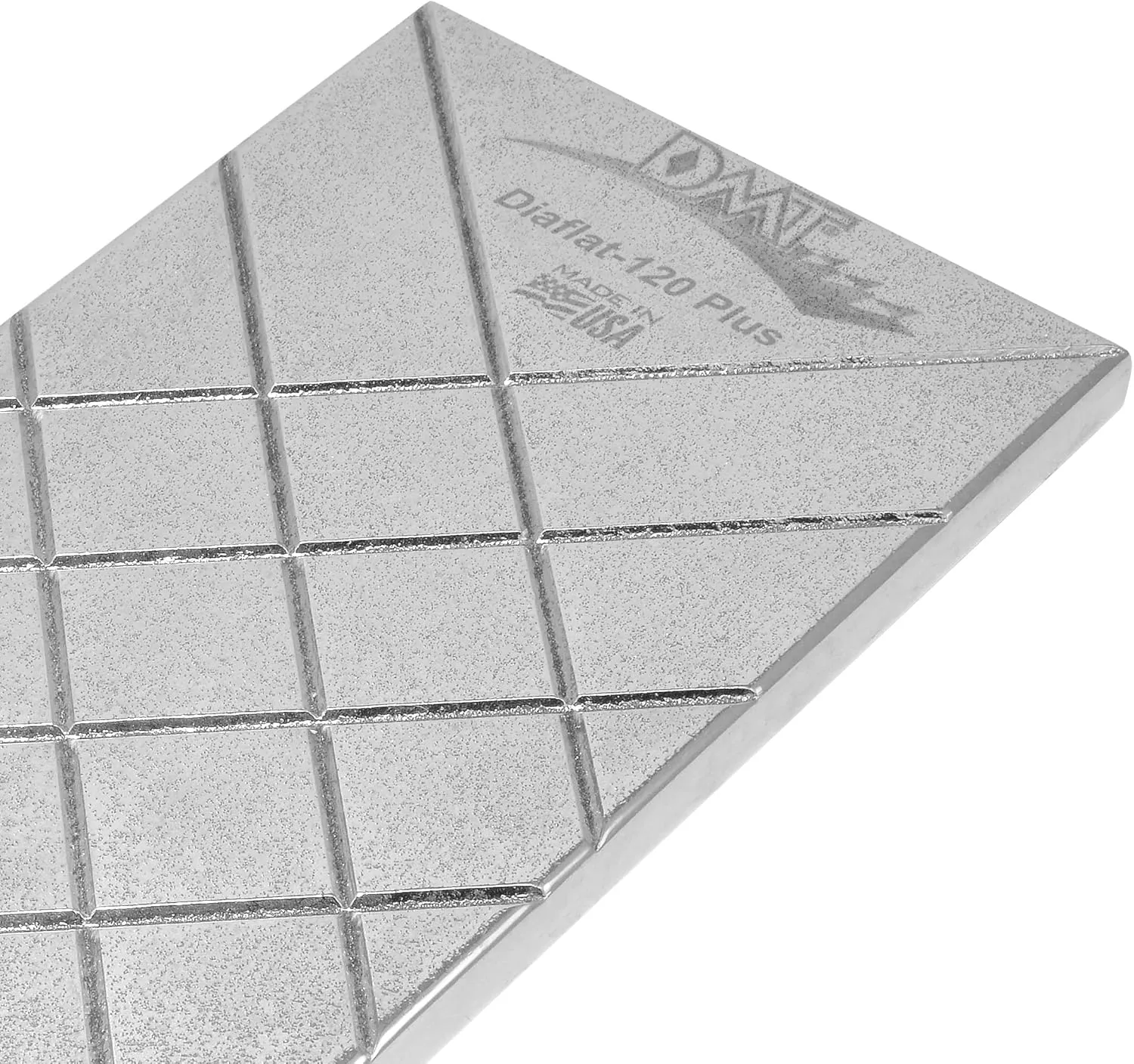 DMT DIAFLAT-95-PLUS Diamond Lapping Plate, 120 Micron Flattening Stone for Water, Oil & Arkansas Stones, 0.0005” Precision Whetstone Flattening Stone with Durable Hardcoat Technology, 10" L x 4" W