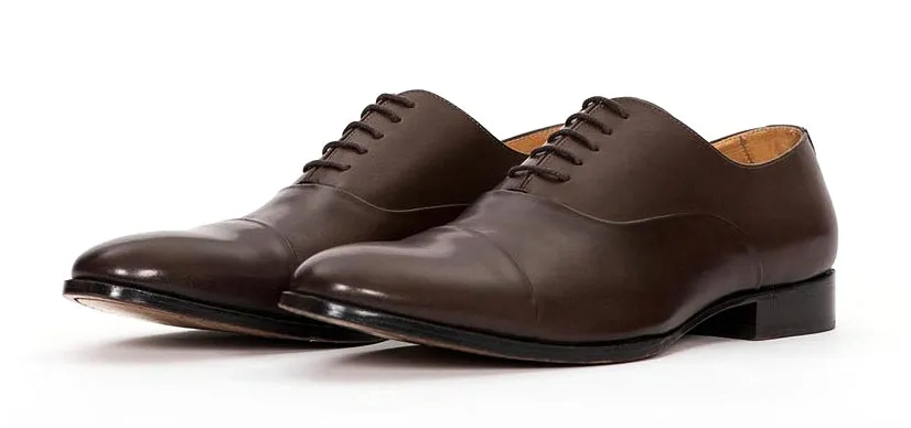 Don't miss it Toe Pair Pure Up Brown Shoes Leather Lace Cap Clean-lined Shoes Dress Men's Kings Of Nuts