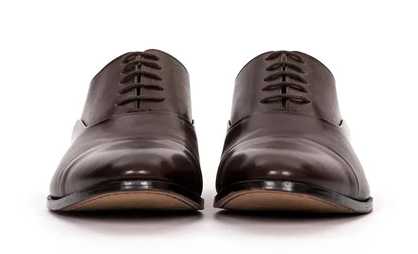 Don't miss it Toe Pair Pure Up Brown Shoes Leather Lace Cap Clean-lined Shoes Dress Men's Kings Of Nuts
