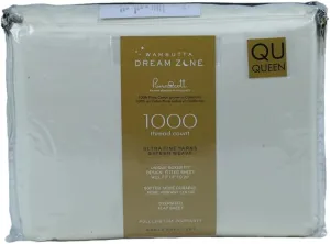 Dream Zone 1000 Thread Count Pima Cotton Queen Sheet Set in Ivory (Ivory,Queen)
