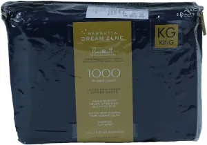 Dream Zone 1000 Thread Count PimaCott Queen Sheet Set in Navy Blue (Navy Blue,Queen)