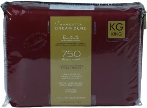 Dream Zone 750 Thread Count PimaCott King Sheet Set in Burgundy (Burgundy,King)