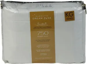 Dream Zone 750 Thread Count PimaCott King Sheet Set in White (White,King)