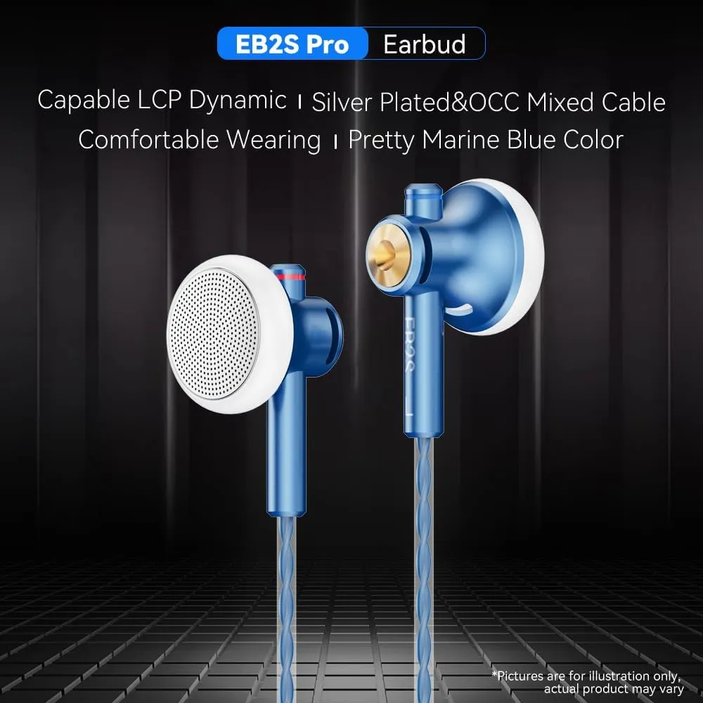 EB2S Pro Flat Head Earbuds, Wired Earbuds in-Ear Headphones,Noise Isolation Corded for 3.5mm/4.4mm Jack Ear Buds Galaxy S7 Edge,Galaxy S23 Ultra, Xiaomi Mi A3 Audiophile (3.5mm no Mic)