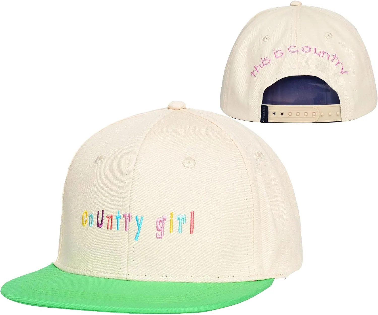 EDTREK Elite Youth Country Hat for Big Kids - Boys Snapback Hat with Flat Brim