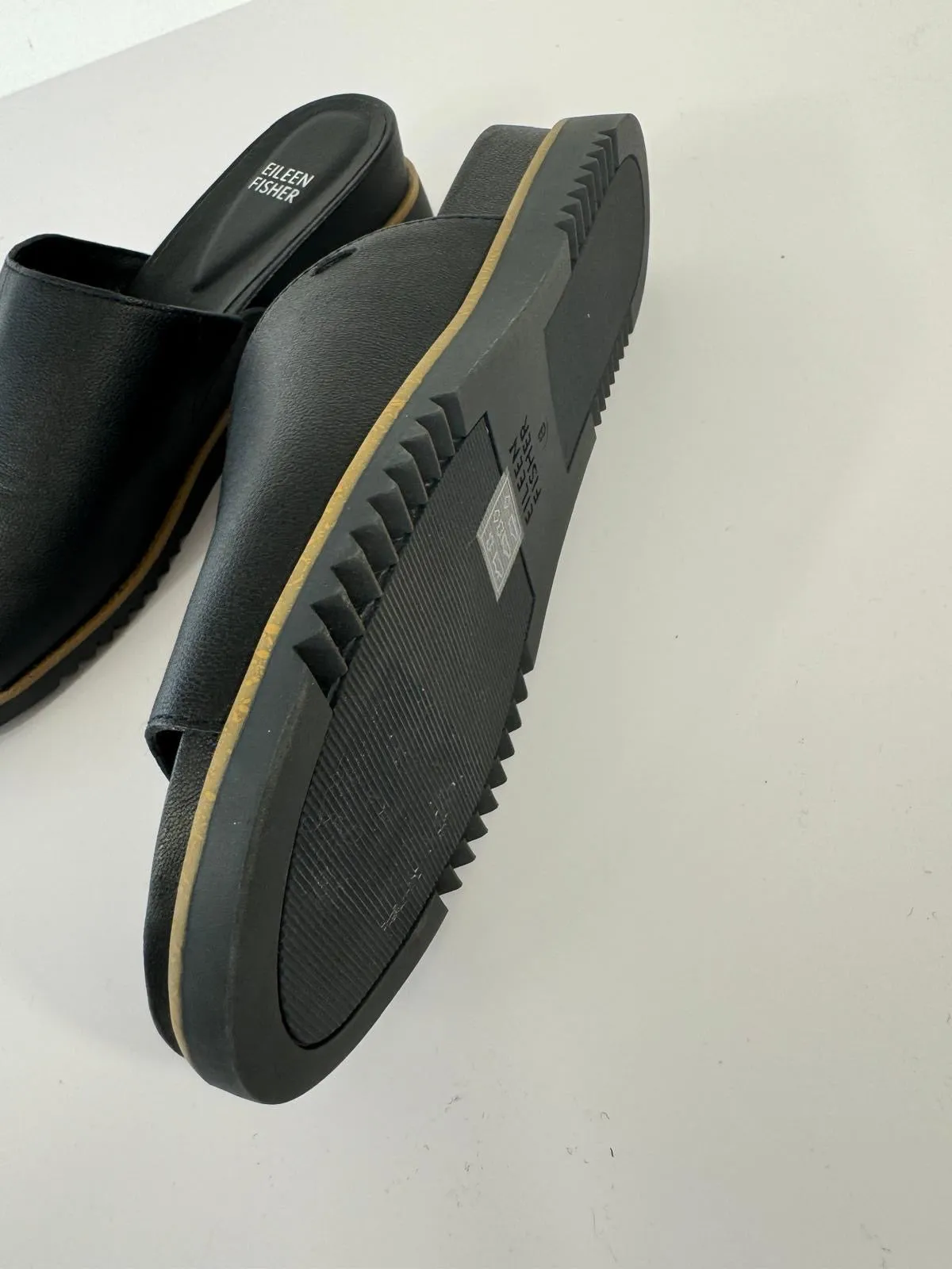 EILEEN FISHER KOHA TUMBLED LEATHER WEDGE SANDAL