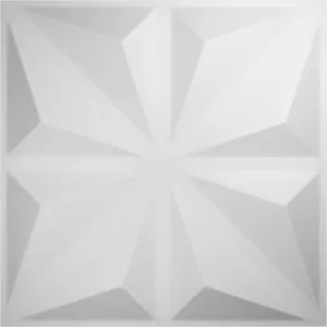 Ekena Millwork WP20X20BIWH-CASE-50 19 5/8"W x 19 5/8"H Bailey EnduraWall Decorative 3D Wall Panel Covers 133.73 Sq. Ft. (50/PK)