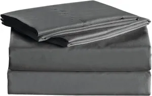 Empire Home Persian Collection 1900 Sheet Set Fitted Flat Two Pillow Cases 16 Deep Pocket Wrinkle Free (Gray, Queen Size)