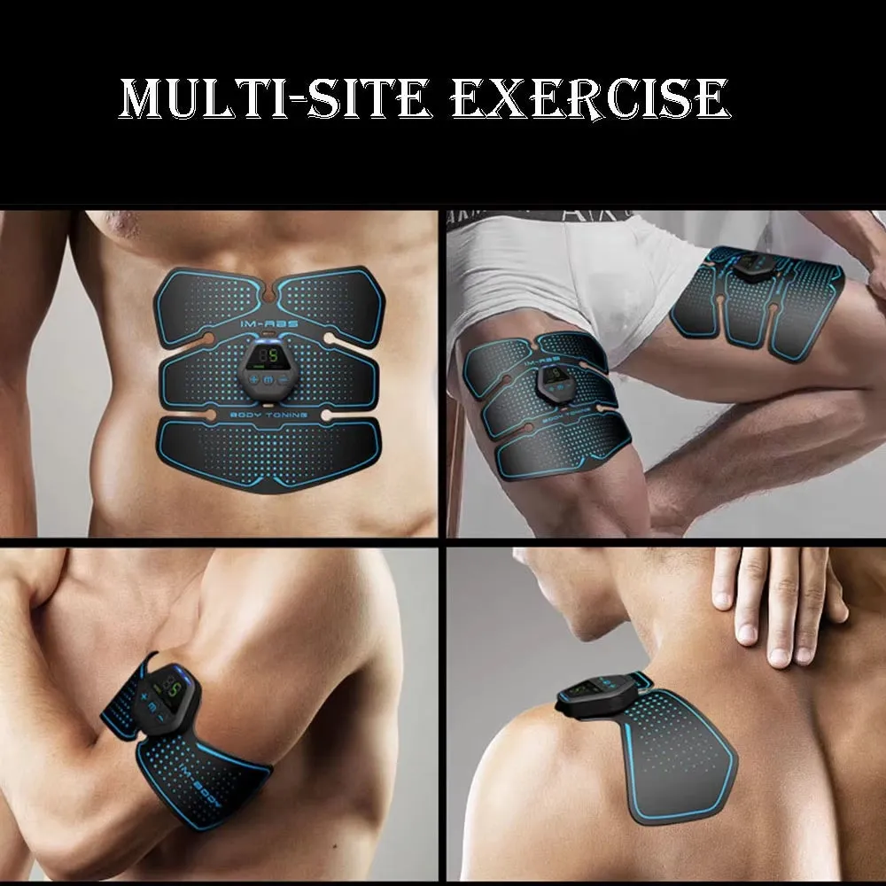 EMS Muscle Stimulator LCD Screen USB Rechargeable Portable Trainer