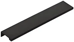 Emtek Cabinet Edge Pull Available in 7 Sizes and 6 Finishes - 87130US19 - (Center to Center 8") - Flat Black (US19)