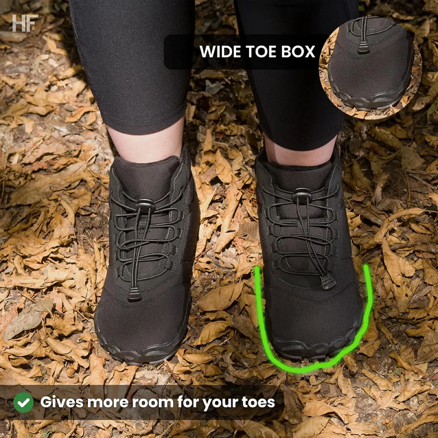 Evian Master HF- Non Slip Water Resistant Winter Barefoot Boot, Wide Toe Box Walking, Hiking Shoes for Women Men Unisex