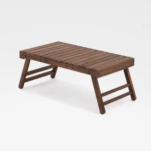 Exquisite Retro Outdoor Solid Wood Portable Folding Table Classic Elegant Picnic Table Camping Barbecue Small Table for Home Use Flat Storage