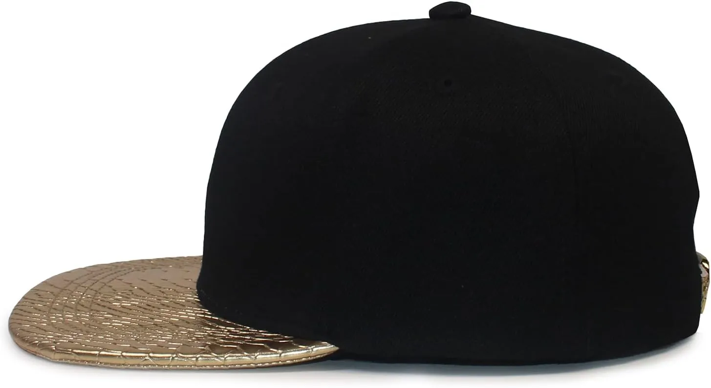 Fabric-PU Baseball Hat 6 Panel Fashion Hat Hip Hop Style Flat Bill Performance Hat Skateboard Strapback Hats