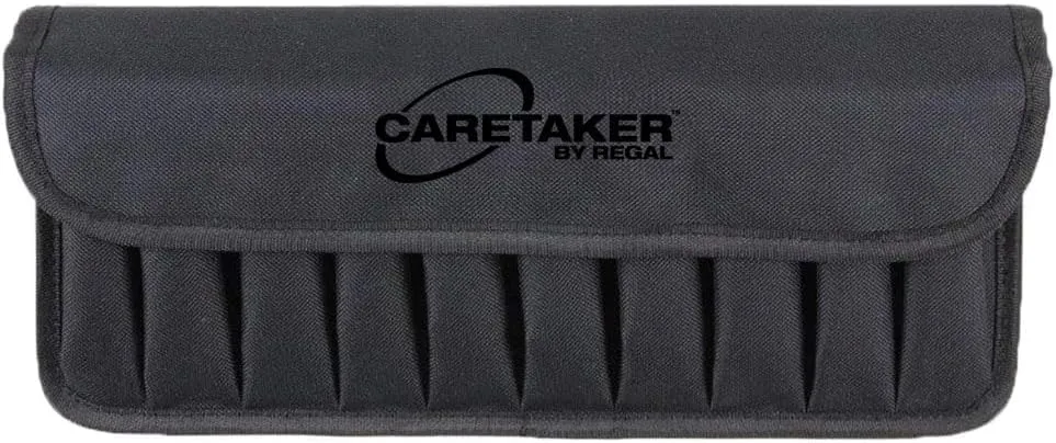 (Firearm Safety Devices) – FSDC Caretaker 10 Magazine Storage Pouch for Single-Stack Magazines – Water-Resistant and Durable – Black – ‎13" x 5.5" x 2"
