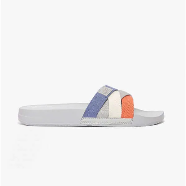FitFlop iQUSHION Womens Multi-Strap Sliders Soft Grey Mix