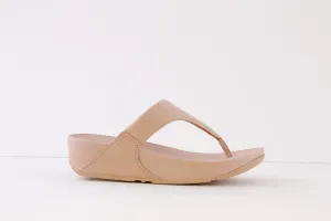 FITFLOP - LULU SHIMMER WEDGE TOE-POST MULE - PINK