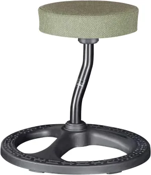 Fitness Seat, ADHD Chair Stool for Stability, Balance, Yoga, Office, School, Wellness, Active Sitting with Non-Slip Base and Washable Seat Cover-Moss Green