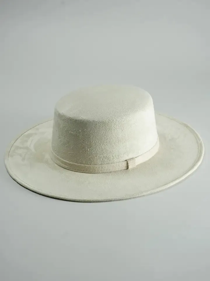 Flat Top Hat - Ivory
