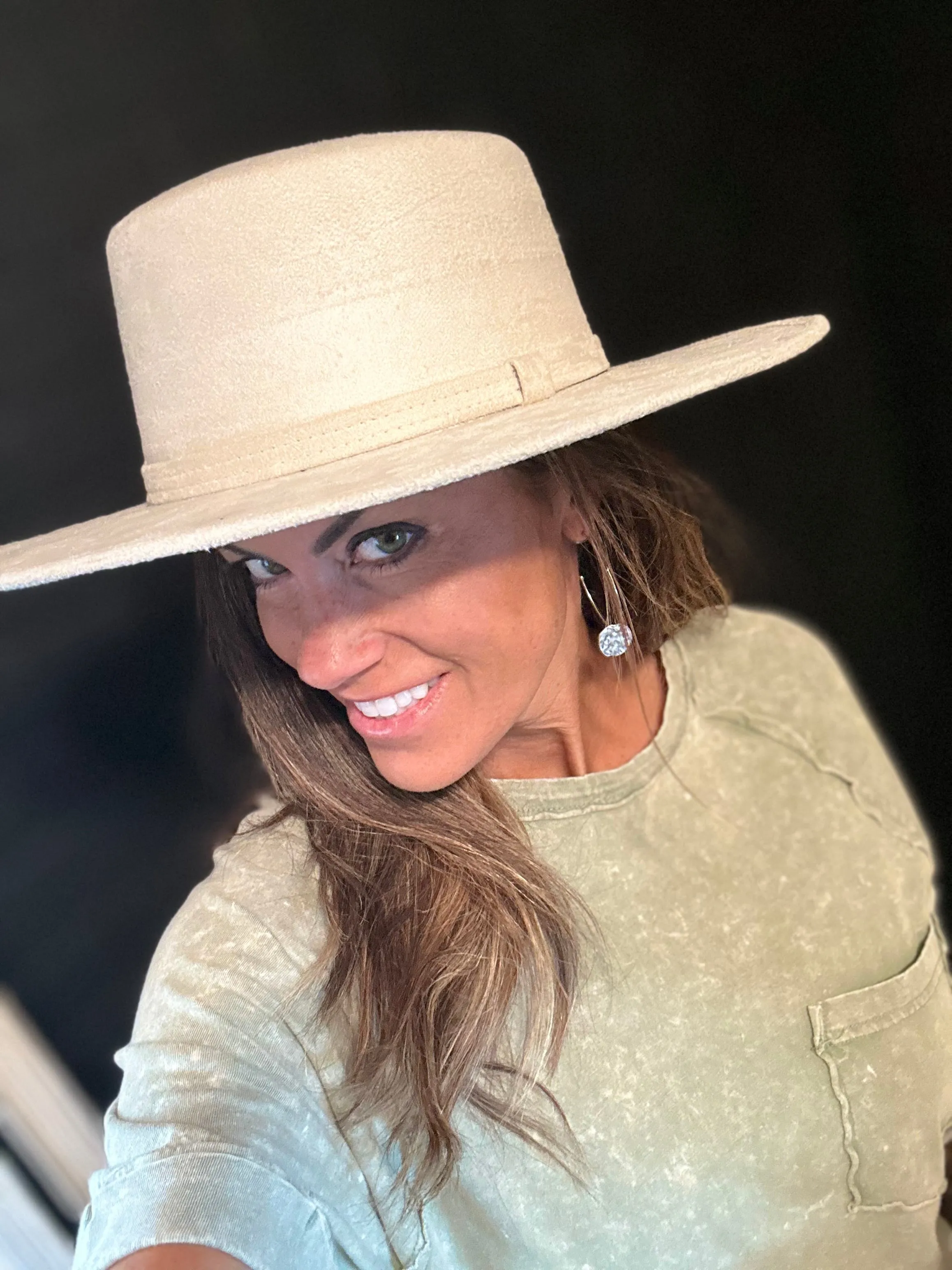 Flat Top Hat - Ivory