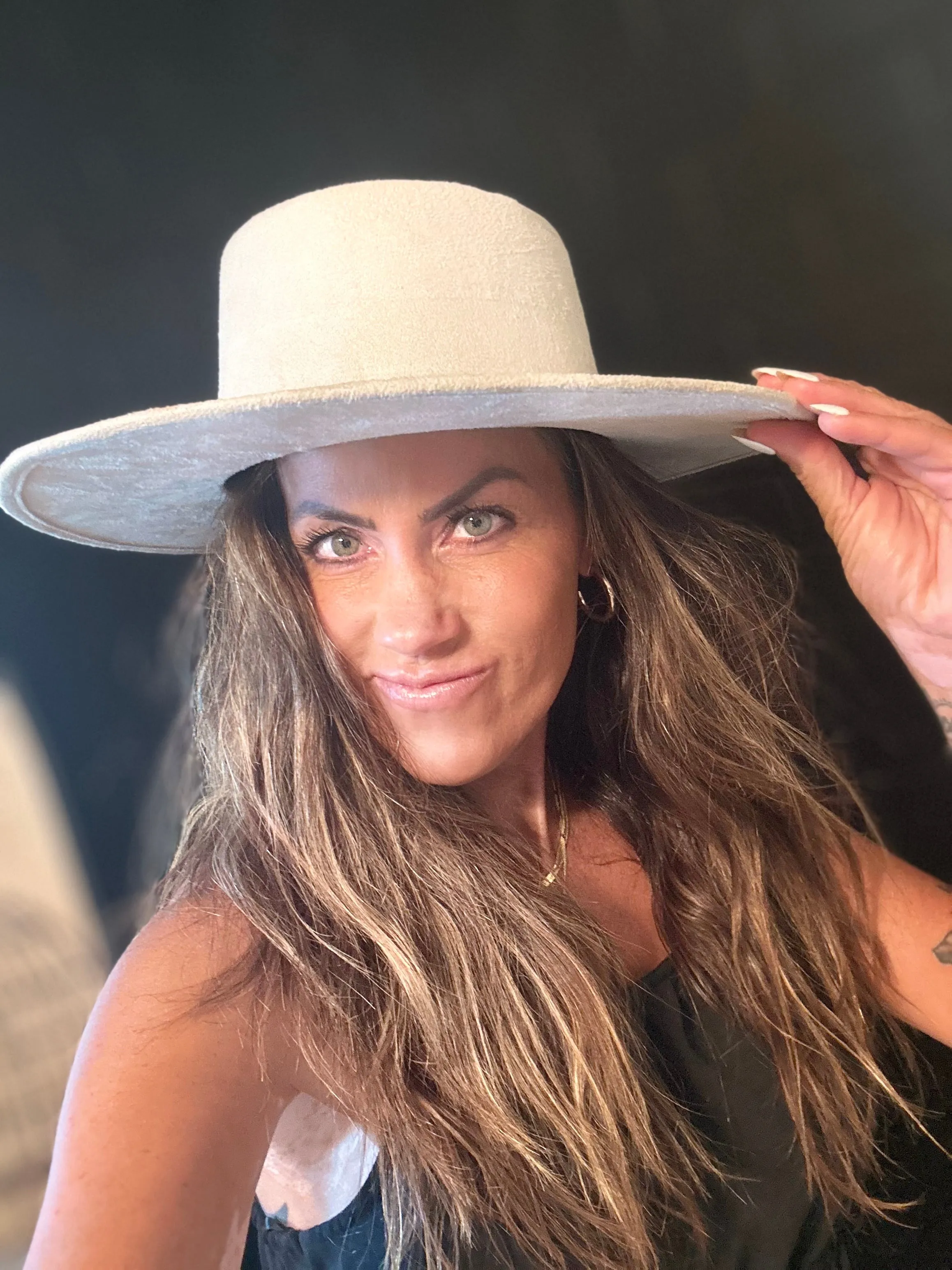 Flat Top Hat - Ivory