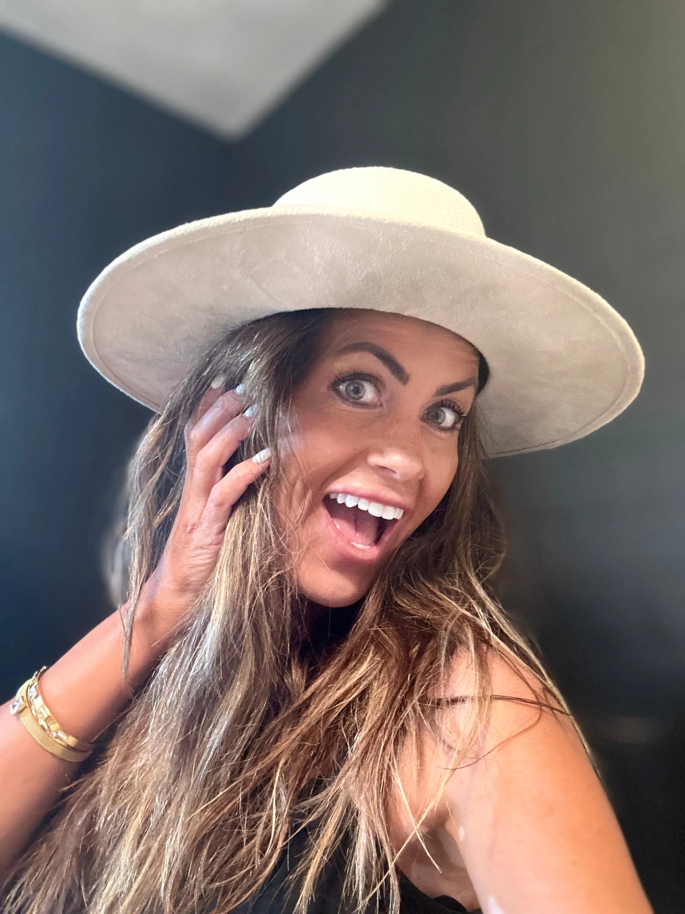 Flat Top Hat - Ivory
