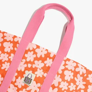 Flower Fields Fabric - Tangerine & Peach Mule Tote Sewing Kit | Claire Ritchie x KATM Mule Tote