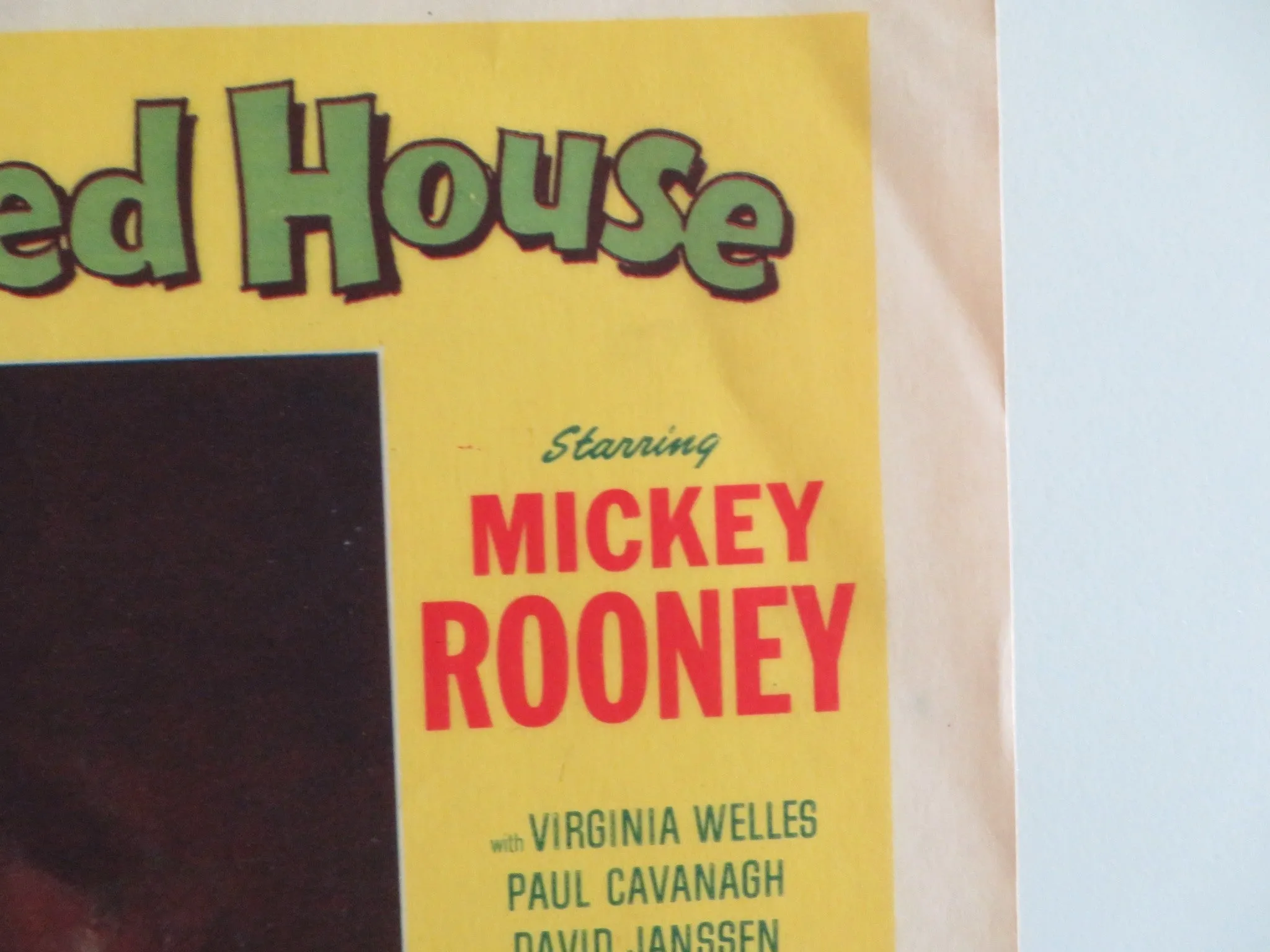 FRANCIS IN THE HAUNTED HOUSE - #7 LOBBY CARD MICKEY ROONEY VIRGINIA WELLES 1956