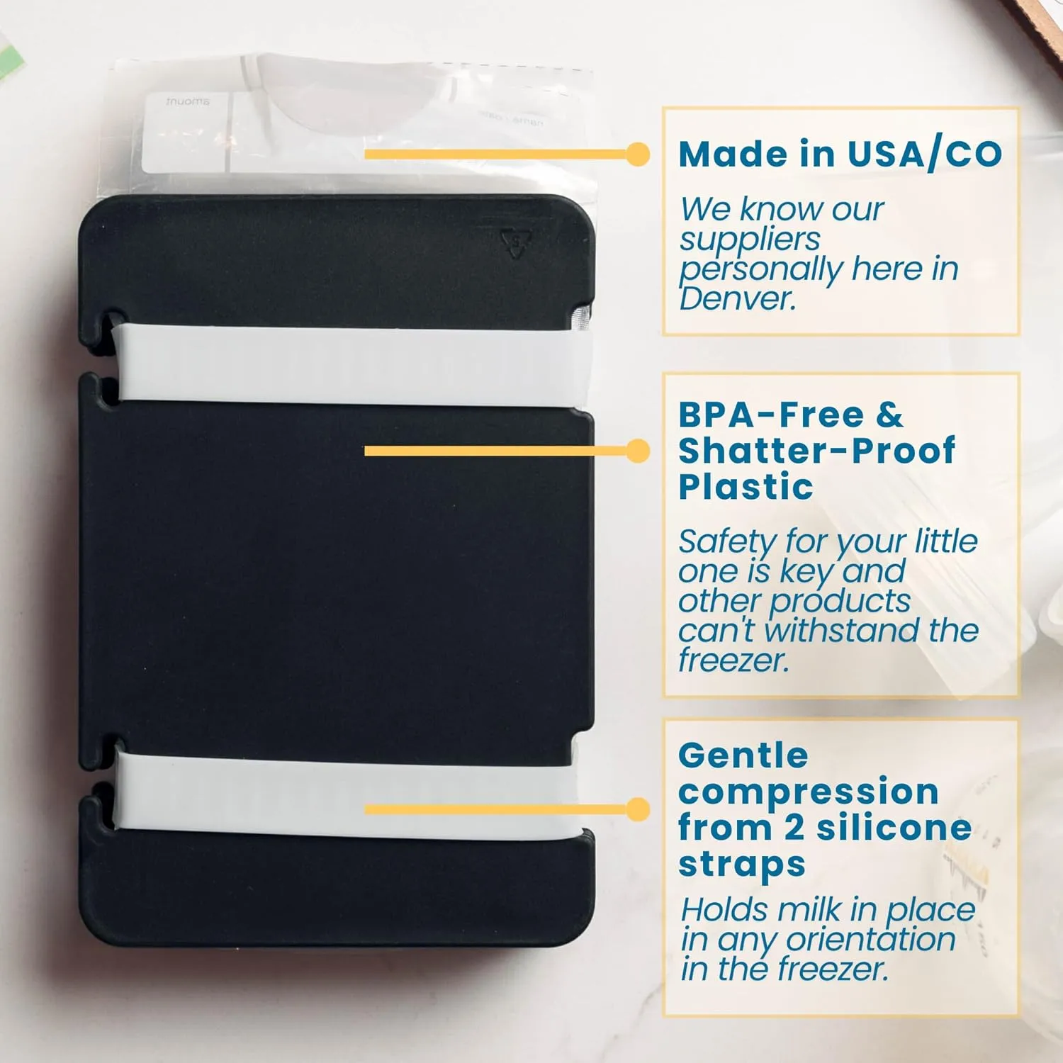 Freeze It Flat Breast Milk Storage Bag Freezer Organizer - Space-Saving Freezer System for Breastmilk Storage Bags - Breast Pump Accessories - Breast Milk Freezer Organizer Made in The USA