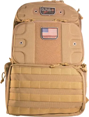 G Outdoors G.P.S. Tactical Tall Range Backpack, Holds 4 Handguns, MOLLE Webbing, Durable Waterproof