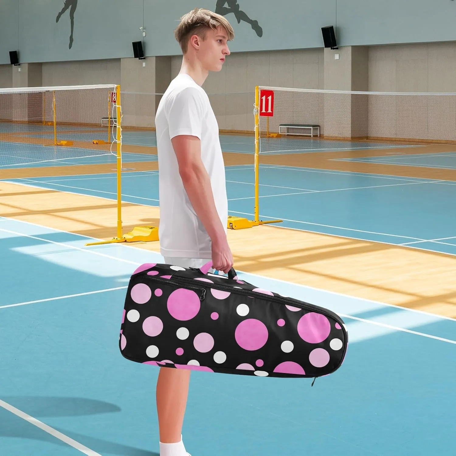 GAIGEO Pink Green Gradient Pickleball Bag, Large Space Pickleball Bags for Women, Durable Polyester, Printing Design