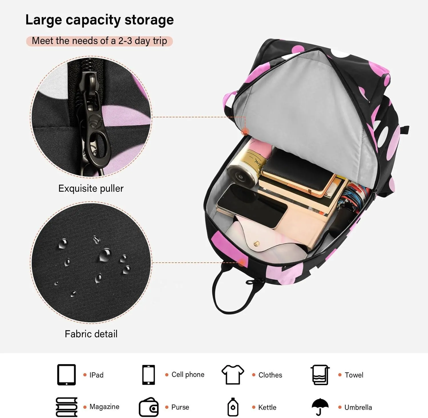 GAIGEO Pink Green Gradient Pickleball Bag, Large Space Pickleball Bags for Women, Durable Polyester, Printing Design