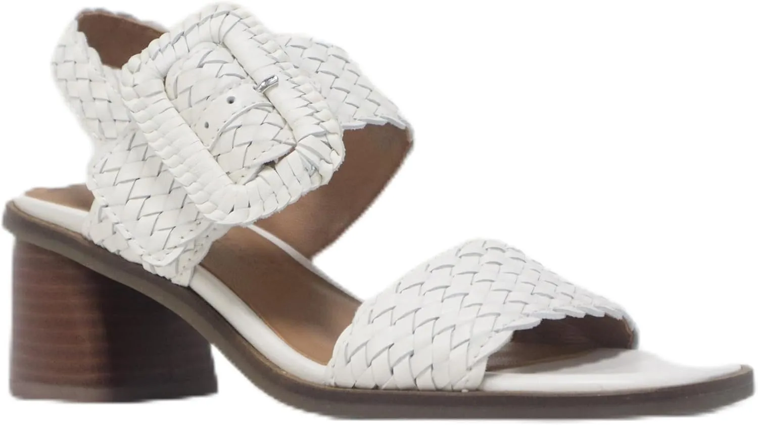 Gentle Souls by Kenneth Cole Women's Women's MADYLYN Heeled Sandal, White Leather, 7.5