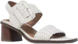 Gentle Souls by Kenneth Cole Women's Women's MADYLYN Heeled Sandal, White Leather, 7.5
