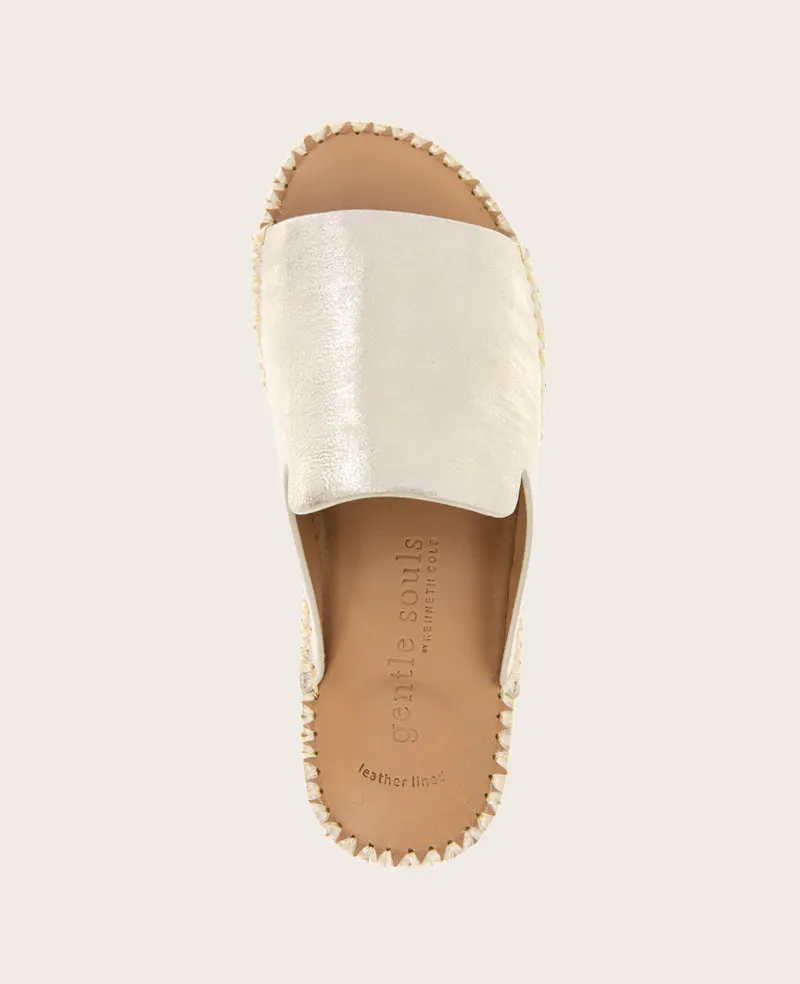GENTLE SOULS - Leilani Metallic Platform Slip On Sandal
