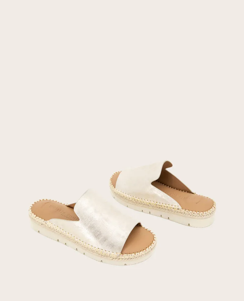 GENTLE SOULS - Leilani Metallic Platform Slip On Sandal