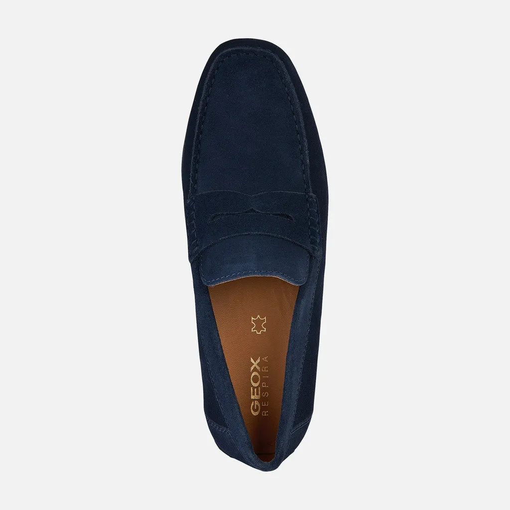 Geox Navy Kosmopolis Grip Suede Loafer