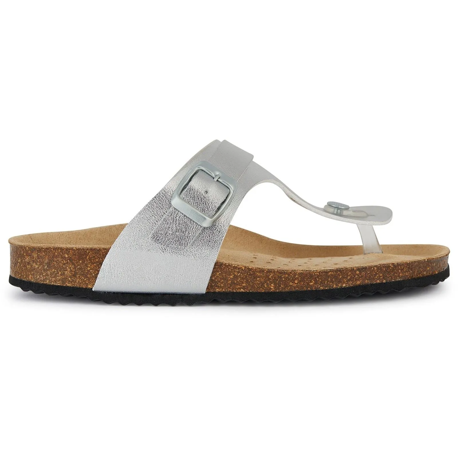 Geox Women's D Brionia Metal Sandals in Silver