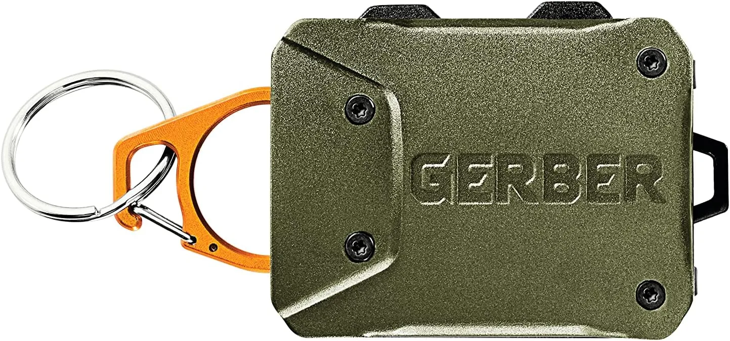 Gerber Gear Defender - Compact, Durable Fishing Tether for Freshwater Fishing - Retractable - Premium Fishing Equipment - Large, Flat Sage
