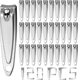 Giantree 120Pcs Finger Nail Clippers Toenail Clippers Pack, 2 Inch Mini Nail Clipper Travel Fingernail Clippers Stainless Steel Flat Portable Nails Cutters Straight Edge Toenail Clippers for Men Women