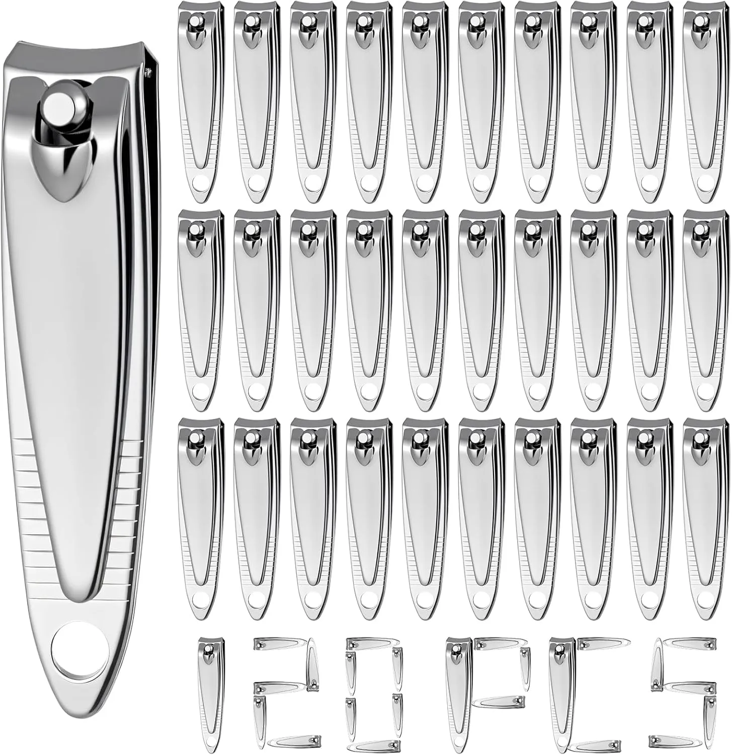 Giantree 120Pcs Finger Nail Clippers Toenail Clippers Pack, 2 Inch Mini Nail Clipper Travel Fingernail Clippers Stainless Steel Flat Portable Nails Cutters Straight Edge Toenail Clippers for Men Women