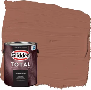Glidden Total Exterior Paint & Primer All-in-One, Apple Brown Betty/Orange, Flat, 1 Gallon