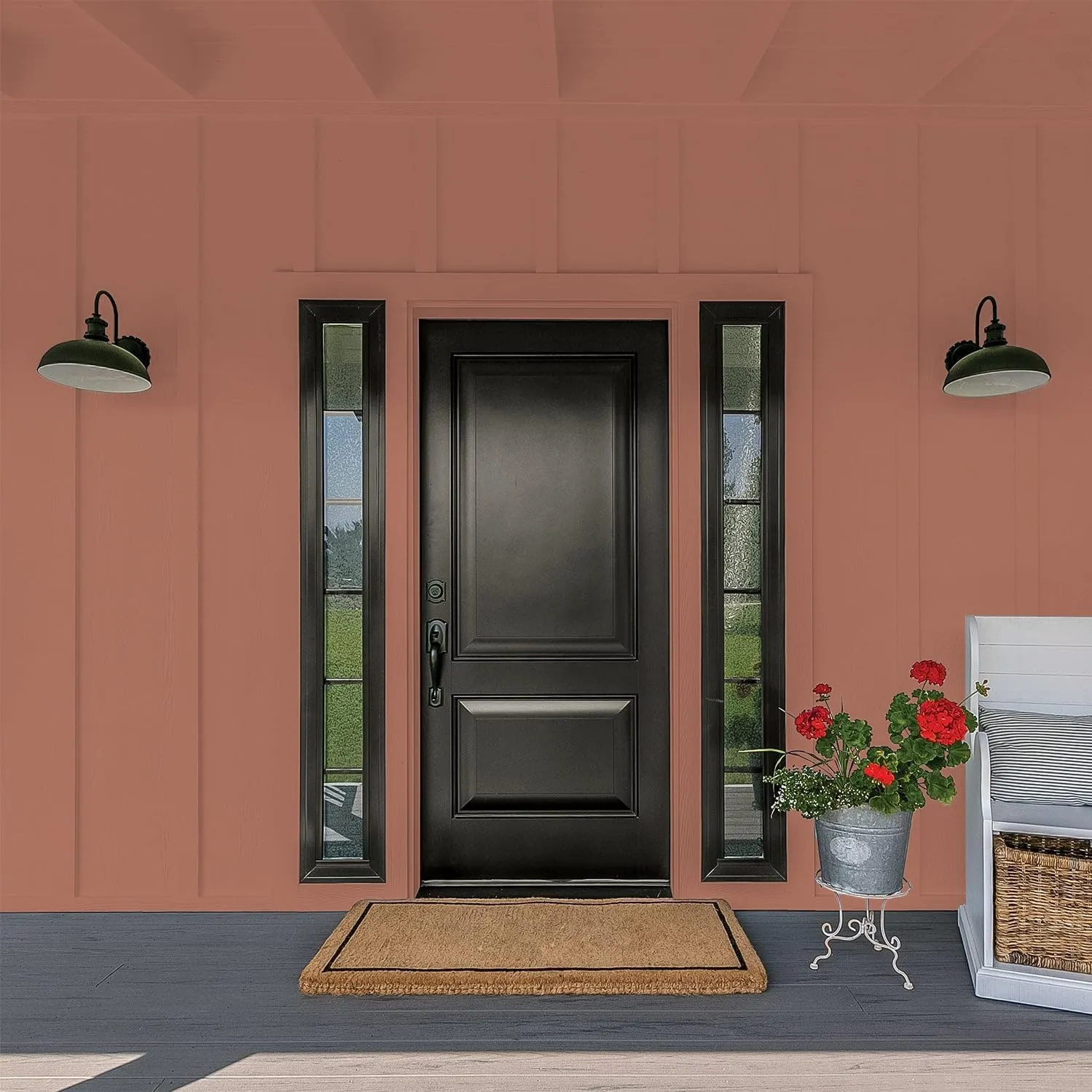Glidden Total Exterior Paint & Primer All-in-One, Apple Brown Betty/Orange, Flat, 1 Gallon