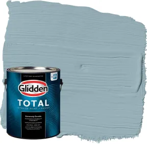 Glidden Total Interior Wall Paint & Primer All-in-One, Mountain Stream/Blue, Flat, 1 Gallon