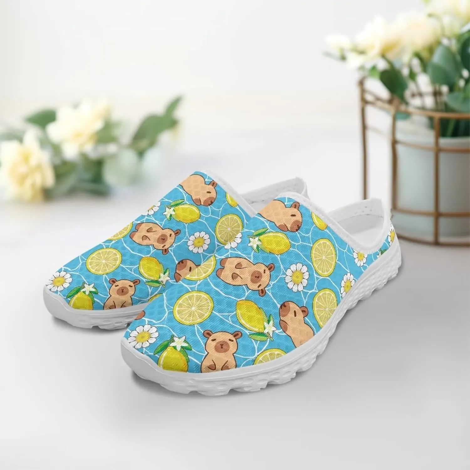 GOSTONG Slip-On Mules & Clogs for Women Light Open Back Shoes Comfort Walking Shoes Breathable Non Slip House Slippers Size 6-13.5