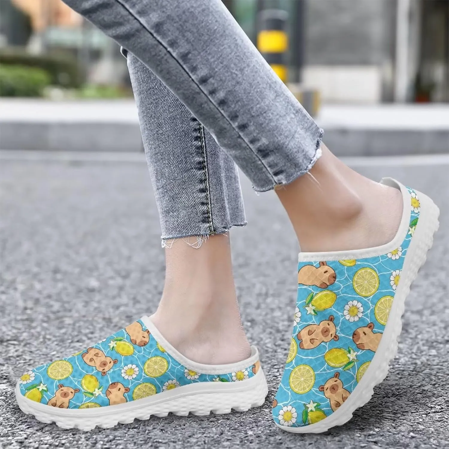 GOSTONG Slip-On Mules & Clogs for Women Light Open Back Shoes Comfort Walking Shoes Breathable Non Slip House Slippers Size 6-13.5