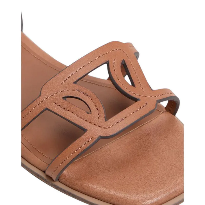 GREENGROVE FLAT SANDALS - MEDIUM BROWN