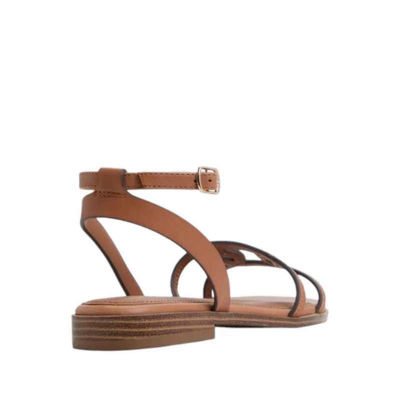 GREENGROVE FLAT SANDALS - MEDIUM BROWN