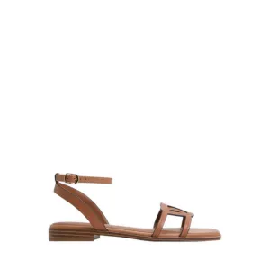 GREENGROVE FLAT SANDALS - MEDIUM BROWN